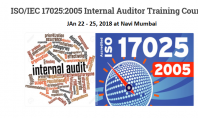 Four-day training programme on Laboratory Management & Internal Audit as per NABL ISO / IEC 17025:2005 from 22 – 25 January 2018 @ Navi Mumbai